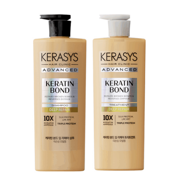 Kerasys Keratin Bond Deep Repair Kit (Shampoo 600ml e Tratamento 600ml)