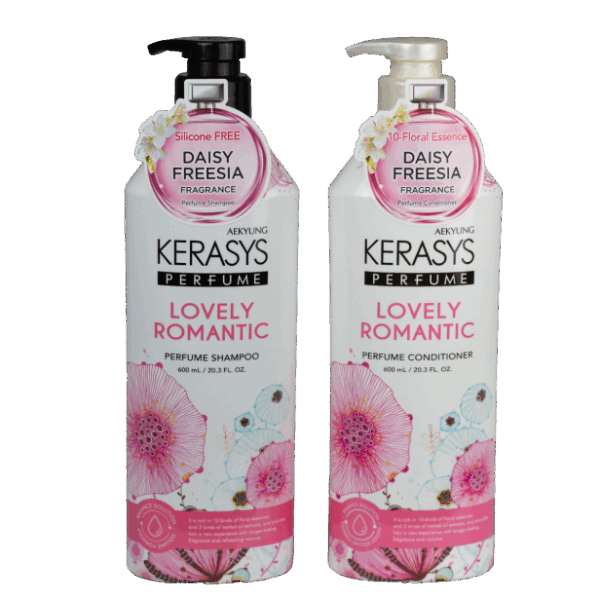 Kerasys Perfume Lovely Romantic Shampoo + Condicionador 600ml (Grátis SENKA - Perfect Whip A 50g) - Imagem 2
